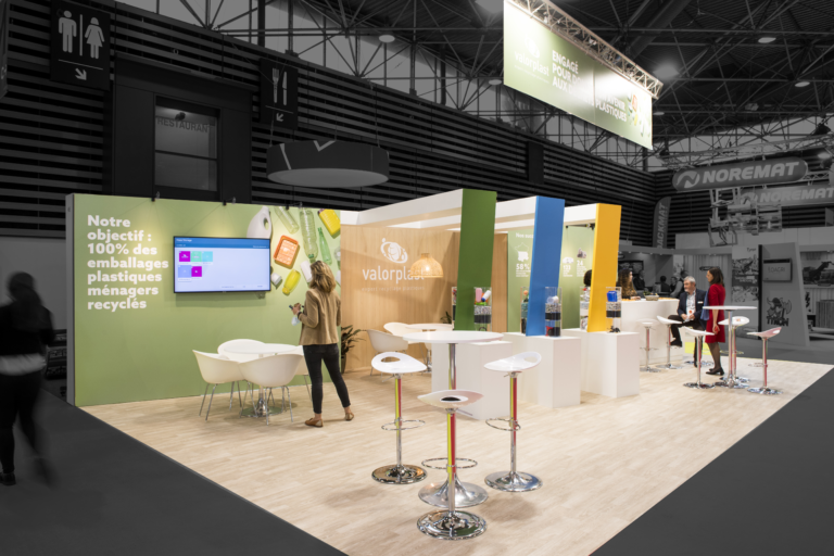 SUR MESURE-C DESIGN EXHIBITION-Salon Pollutec 2021 LYON- Stand VALORPLAST - 60 m²