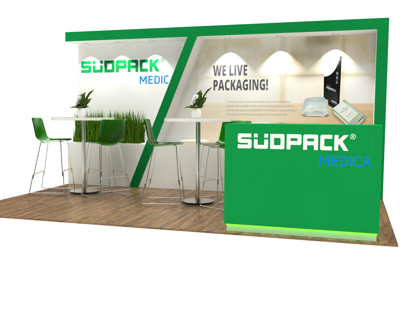 SUR MESURE-Salon PHARMAPACK 2018 PARIS-Projet SUDPACK- 12m²