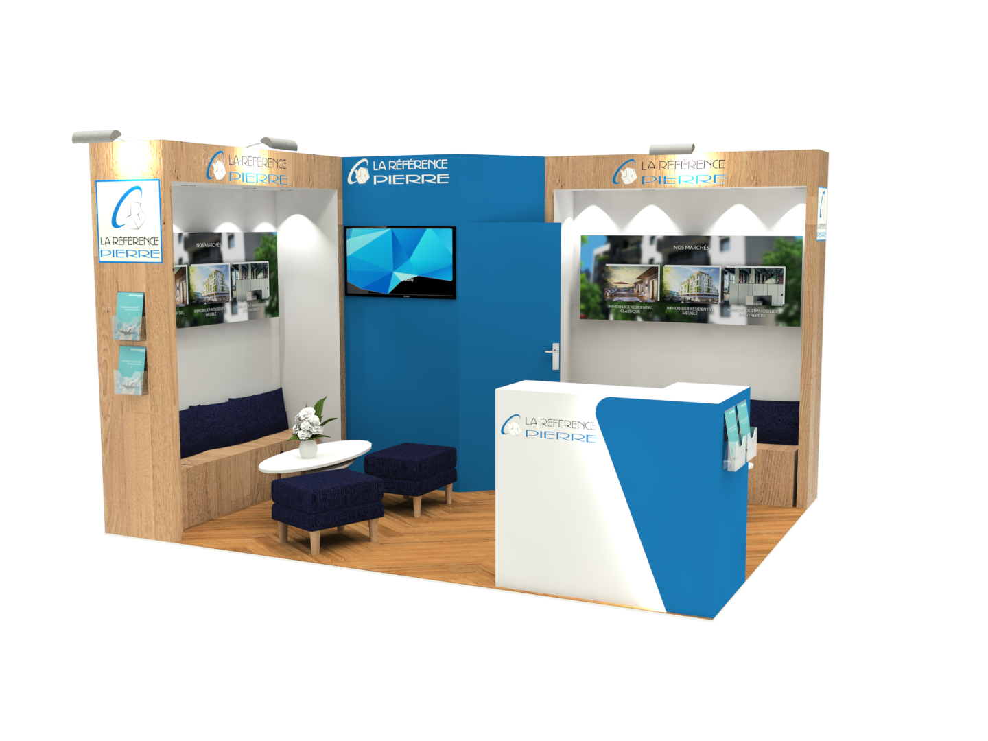 SUR MESURE-Salon Patrimonia 2019 LYON-Stand Reference Pierre - 12 m²-Projet AB PRESTIGE COMMUNICATION
