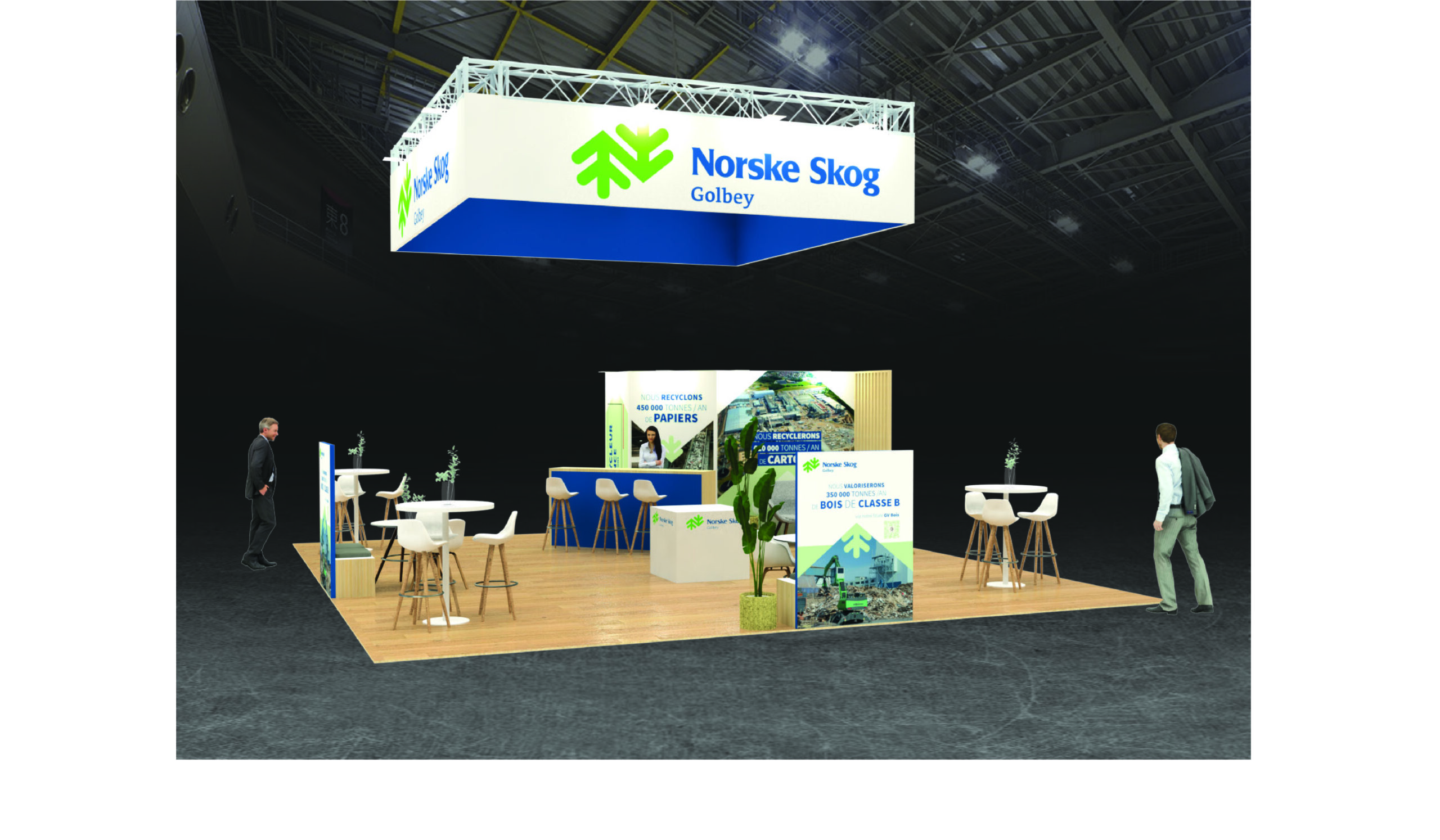 SUR MESURE-C Design Exhibition-Salon Pollutec 2023 LYON- Stand NORSKE SKOG - 73 m²